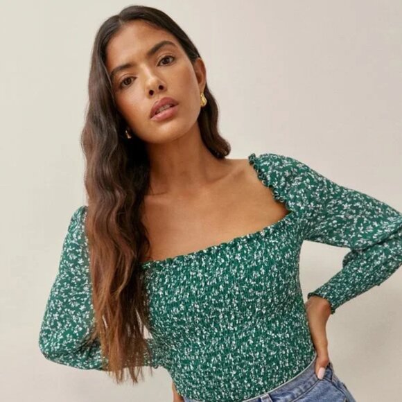 Reformation | Pinto Top (Size M) | Parsley - Picture 2 of 8